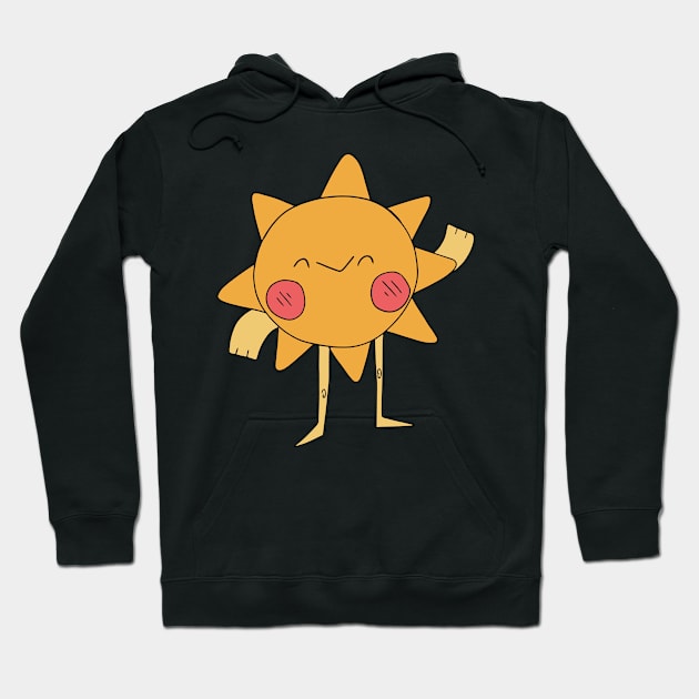 Funny Sun, Cute Sun, Kawaii Sun Hoodie by Lapiiin's Cute Sticker